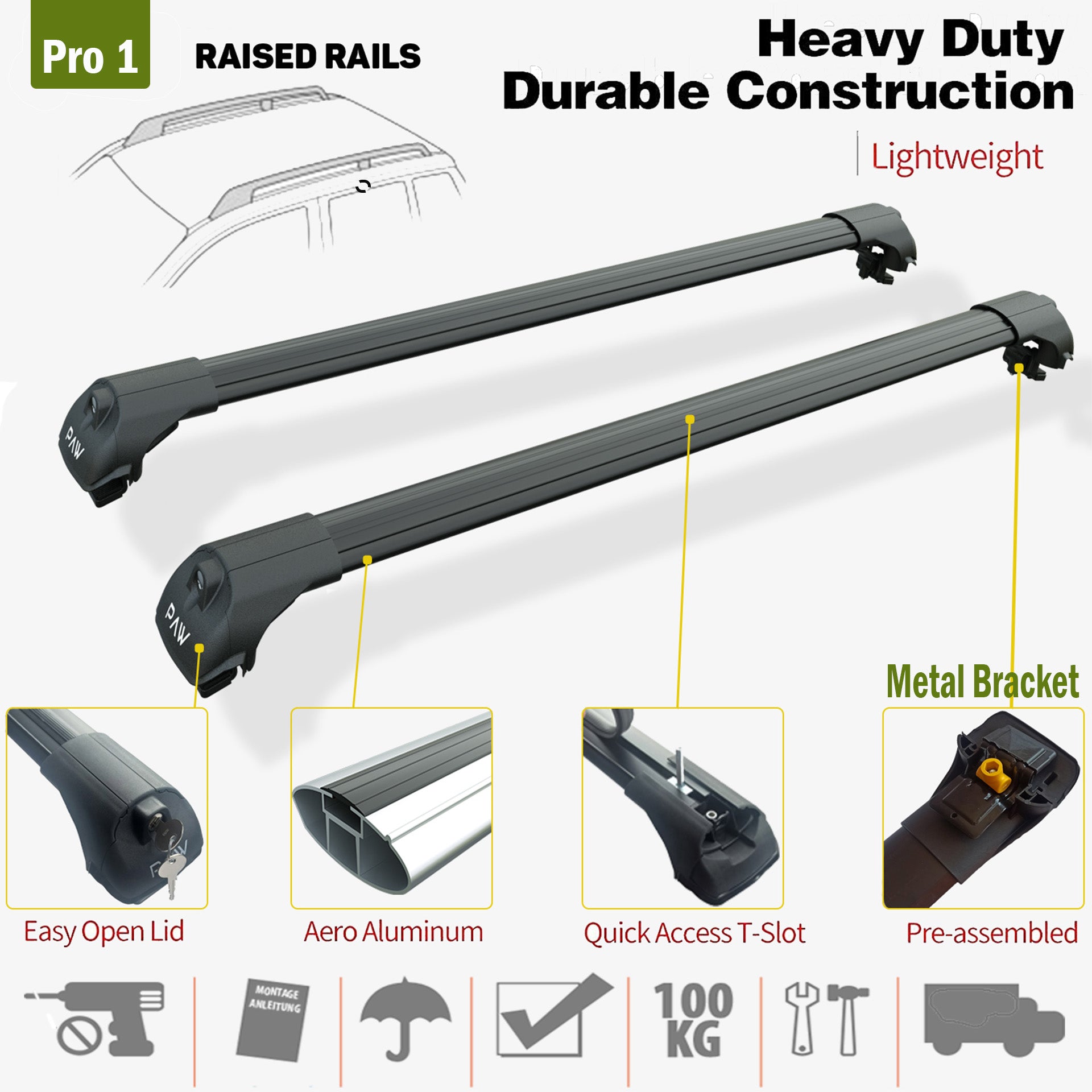 Duster roof discount rack cross bars