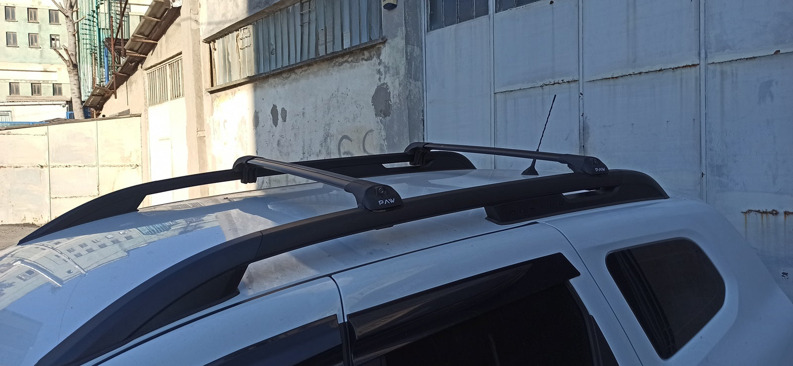 Für Dacia Duster 2014–2017 Dachträgersystem, Aluminium-Querstange, Metallhalterung, abschließbar, Schwarz-4