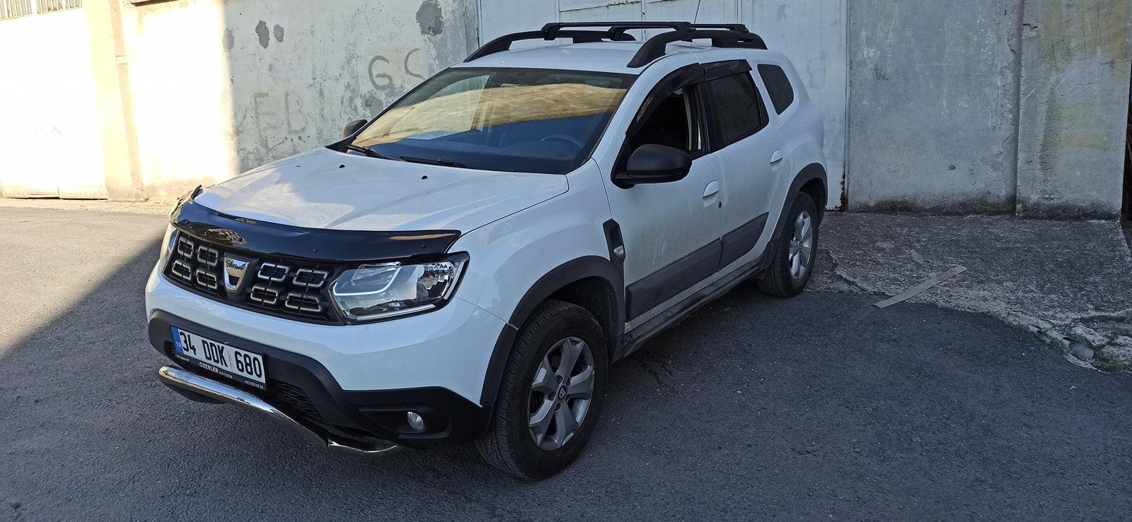 Für Dacia Duster 2018-Up Dachträgersystem, Aluminium-Querstange, Metallhalterung, abschließbar, Schwarz-5