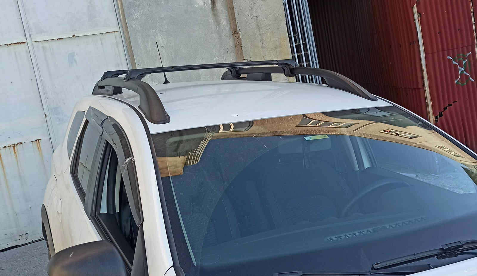 For Dacia Duster 2010-2014 Roof Rack System, Aluminium Cross Bar, Metal Bracket, Lockable, Black