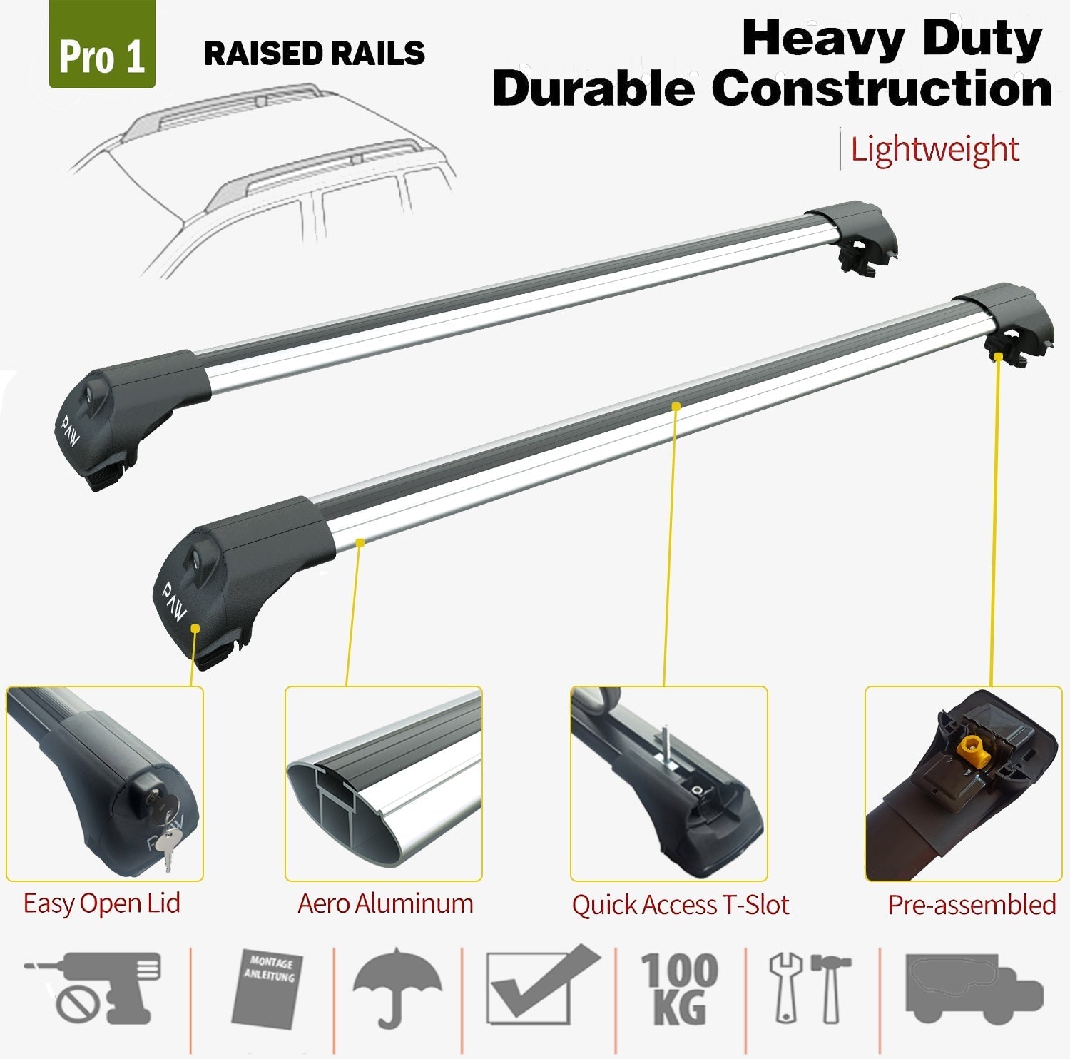 For Renault Clio Wagon 2013-Up Roof Rack System Carrier Cross Bars Aluminum Lockable High Quality of Metal Bracket Silver
