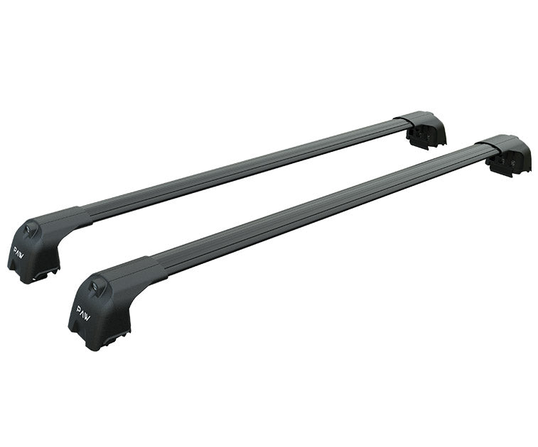 For Hyundai Santa Cruz 2022-Up Roof Rack Cross Bars Metal Bracket Flush Rail Alu Black