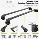 For Opel&Vauxhall Adam 2013-Up Roof Rack System Carrier Cross Bars Aluminum Black-3