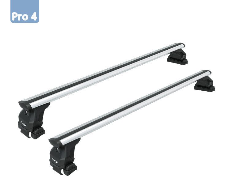 444. Kompatibel mit abschließbaren Aluminium-Dachträgern für Fahrzeuge mit Standarddach Toros Pro 4 Silver - 0