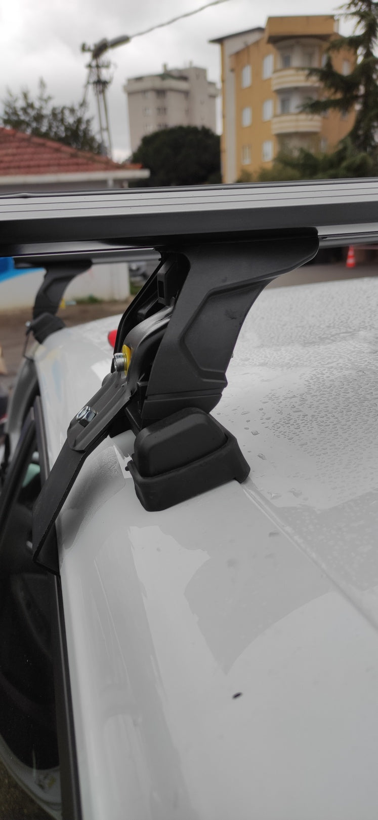 For Renault Clio 4 Hatcback  Roof Rack System Carrier Cross Bars Aluminum Lockable High Quality of Metal Bracket Silver