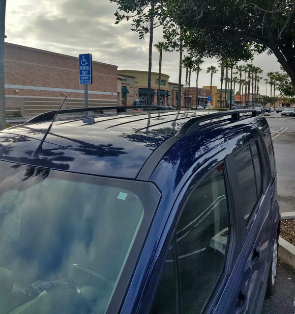 For Ford Transit Connect LWB (2013-2023) Roof Side Rails and Roof Racks Cross Bars, Black