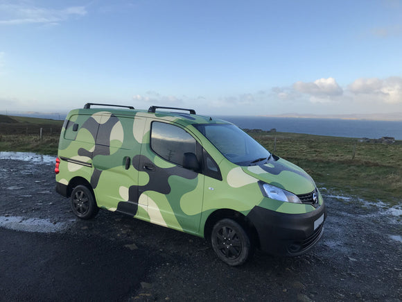 For Nissan NV200 2009-2021 2Qty Roof Rack Cross Bars Fix Point Alu Black