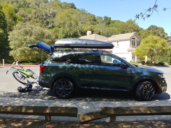 Für Kia Sorento X-Line 2021-Up Dachträgersystem, Aluminium-Querstange, Metallhalterung, abschließbar, Silber 