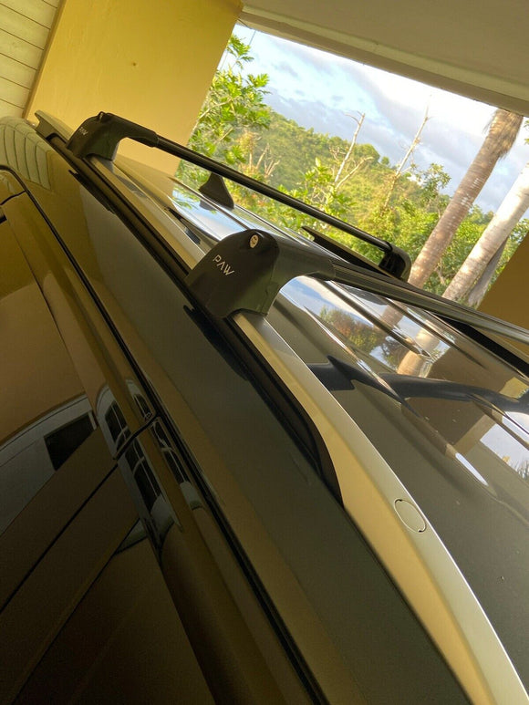 For Kia Seltos Roof Rack Cross Bars Flush Rail, Black