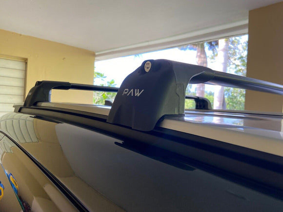 For Kia Seltos Roof Rack Cross Bars Flush Rail, Black