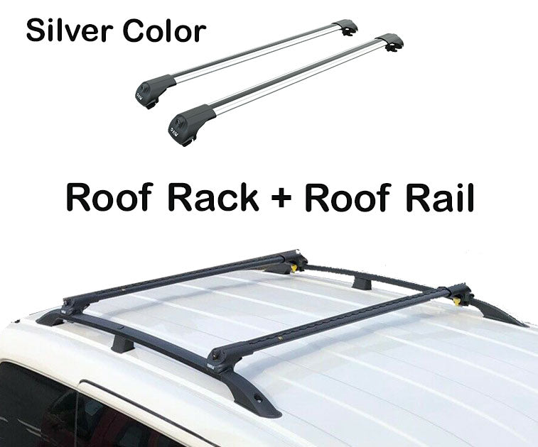 for LEVC VN5 Roof Rails and Roof Rack Cross Bars Plus Silver Color