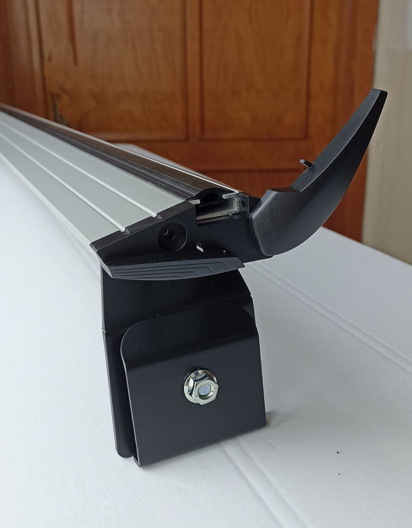 For Chevrolet Express Van 2000-Up Roof Rack Cross Bars Metal Bracket Rain Gutter Alu Silver