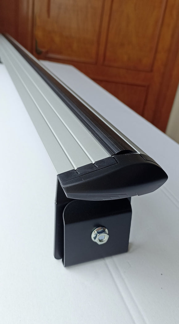 For Chevrolet Express Van 2000-Up Roof Rack Cross Bars Metal Bracket Rain Gutter Alu Silver