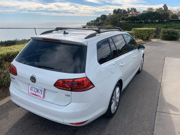 Für Volkswagen Jetta SportWagen 2010–16 Dachträger Querträger Metallhalterung erhöhte Schiene Alu Silber - 0